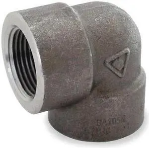 ZORO SELECT 1MMU6 1" Black Forged Steel 90 Degree Elbow
