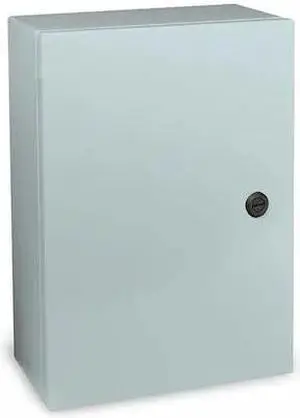 WIEGMANN N412162008C 1/4 Turn Latch Electrical Enclosures, 16 in H, 8 in D, 20