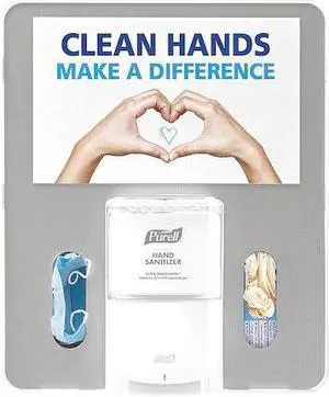PURELL 7399-HB-SLV MESSENGER Floor Stand Hygiene Bracket Accessory Attachment