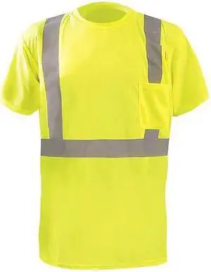 OCCUNOMIX LUX-SSTP2BX-Y2X Long Sleeve T-Shirt,2XL,ANSI Class 2