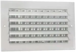 ZORO SELECT 4MJK5 Sidewall/Ceiling Register 5.75 X 9.75, White, Aluminum
