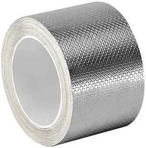 3M 1267 Embossed Foil Tape,2In x 2In,Silver,PK5 G9532171