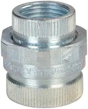 APPLETON ELECTRIC UNF100NR Rigid Union, 1 in, Threaded, Steel, Plain, Silver