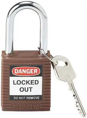 Lockout Padlock,KD,Brown,1-3/4"H BRADY 103033