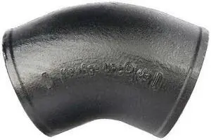 ZORO SELECT 220606 45 Degrees  Bend 1/8 Bend, 2" Pipe, Female Socket, Cast