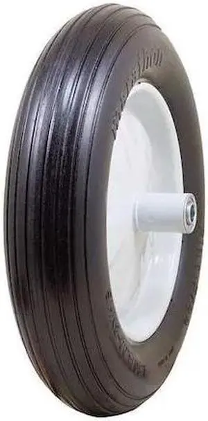 MARASTAR 00001 Flat Free Wheel,Polyurethane,500lb,White