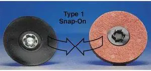 MERIT 69957399771 Qk Change Disc,AlO,1-1/2in,240G,TP,PK100