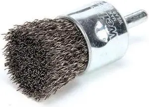 WEILER 96108 Crimped Wire End Wire Brush, Steel, 1" WEILER 96108 Crimped Wire End Wire Brush, Steel, 1"
