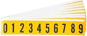 BRADY 1530-# KIT Numbers Label Kit,0 Thru 9,PK25