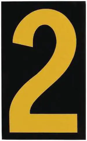 BRADY 5000-2 Reflective Numbers And Letters,2,PK25