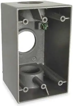 BELL OUTDOOR 5387-0 Weatherproof Electrical Box, 22.5 cu in, Single Gang Box