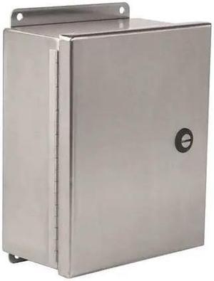 WIEGMANN BN4121208CHQTSSA 1/4 Turn Latch Electrical Enclosures, 12 in H, 8 in