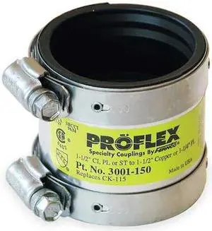 ZORO SELECT 3001-150 Shielded Coupling,For Pipe Size 1-1/2"