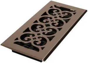 DECOR GRATES SPH408-NKL Floor Register 5.5 X 9.5, Brushed Nickel, Steel