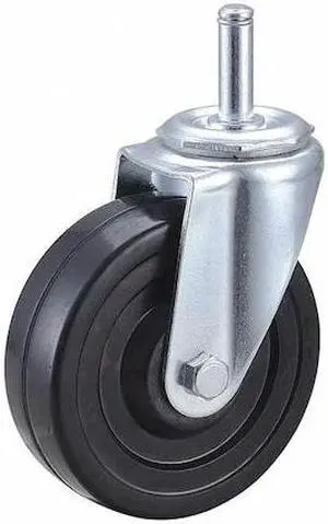 ZORO SELECT 32J851 Swivel Stem Caster,Rubber,4 in.,170 lb.