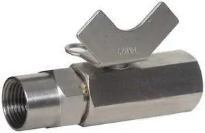ZORO SELECT MSFF-25 1/4" FNPT Stainless Steel Ball Valve Inline