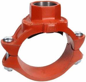 ZORO SELECT 0390171163 Clamp-T w/FNPT Branch,3x1.5",Iron,500psi