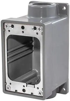 HUBBELL WIRING DEVICE-KELLEMS HBL6083 Electrical Box, 30 cu in, FD Box Type, 1