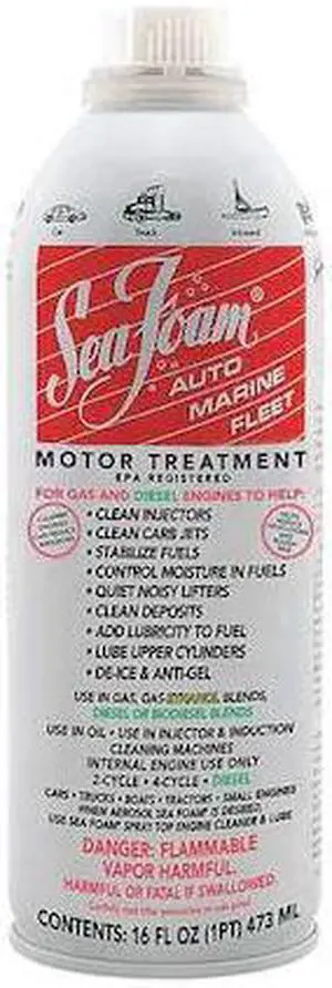 SEA FOAM SF16 Motor Treatment, Can, 16 oz, Diesel Engines/Gasoline Engines,