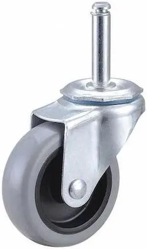 ZORO SELECT F1IX03041S-S20 Swivel Stem Caster,Polyurthn,3 in,125 lb