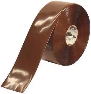 MIGHTY LINE 4RBRN Industrial Safety Floor Marking Tape Vinyl Brown, 4" W x 100 MIGHTY LINE 4RBRN Industrial Safety Floor Marking Tape Vinyl Brown, 4" W x 100