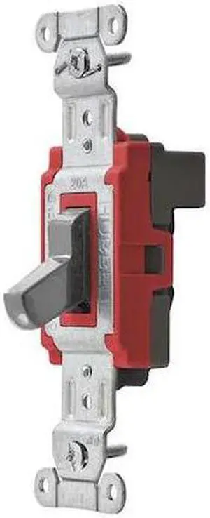 HUBBELL WIRING DEVICE-KELLEMS SNAP1221GY Wall Switch,1-Pole,Wiring