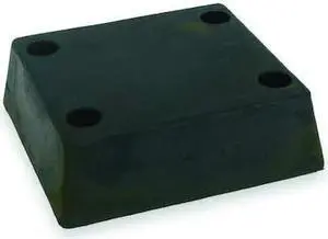 ZORO SELECT 2MYR1 13 in. x 4 in. x 12 in. Rubber Dock Bumper