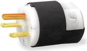 HUBBELL WIRING DEVICE-KELLEMS HBL5666C Straight Blade Plug, 6-15P, 15 A, 250V