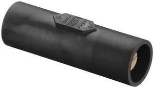 HUBBELL WIRING DEVICE-KELLEMS HBLDMBK Double Connector,600VAC/250VDC,Blk