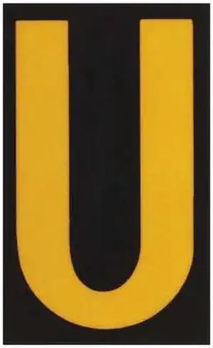 BRADY 5000-U Reflective Numbers And Letters,U,PK25