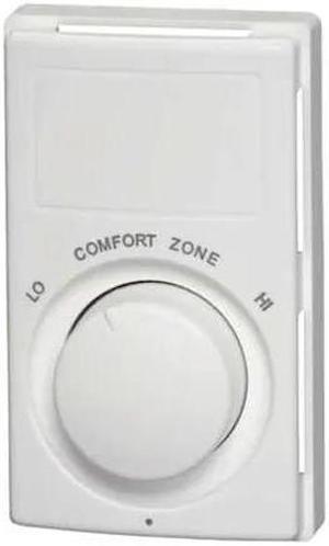 DAYTON 3UH07 Electric Baseboard Heater Thermostat, 1 Poles, Northern White