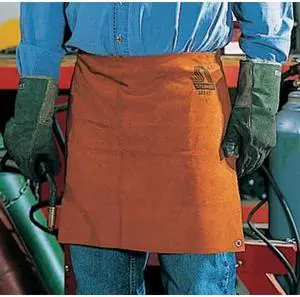 STEINER 12161 Welding Apron, Leather, 3 oz/sq ft, 18 in Length, Brown, Universal