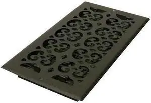 DECOR GRATES ST612W Sidewall/Ceiling Register 7.5 X 13.5, Textured Black, Steel
