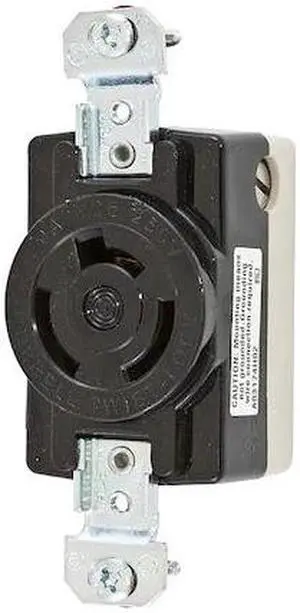 HUBBELL HBL7310B 20A Twist-Lock Receptacle 3P 3W 125/250VAC BK