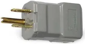 HUBBELL HBL5965VGY 3 Wire Commercial Straight Blade Plug 125VAC 15A