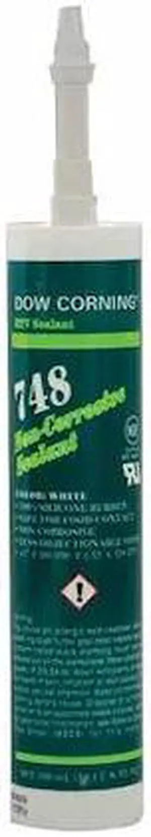 DOWSIL 99180561 Silicone Sealant, 10 oz, Cartridge, White, Silicone Base, 748