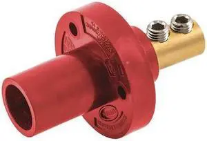 HUBBELL WIRING DEVICE-KELLEMS HBL15MRR Receptacle, Male, Red, 150AC/DC, 8-2