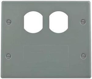HUBBELL WIRING DEVICE-KELLEMS HBL4747BFGY Plate,4000 Series Raceway,Plates