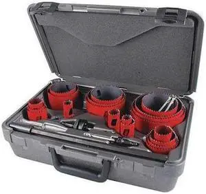 MORSE MHS23M Hole Saw Kit,Saw Sizes 3/4" to 4-3/4"