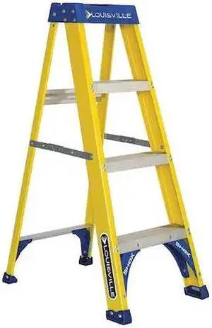 LOUISVILLE FS2004 4 ft Fiberglass Stepladder, 250 lb Capacity