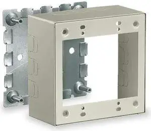 HUBBELL WIRING DEVICE-KELLEMS HBL5744S2IVA Switch and Receptacle Box,Ivory