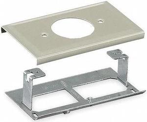 HUBBELL WIRING DEVICE-KELLEMS HBL3033JEIV Single Receptacle Cover,Ivory