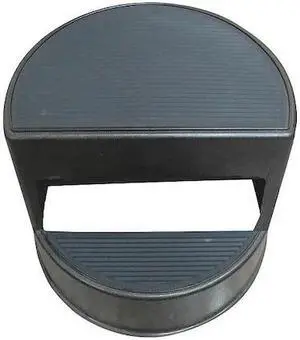 ZORO SELECT 5M656 Round Office Stool, 2 Steps, 350 lb Load Capacity, 13 1/2 in