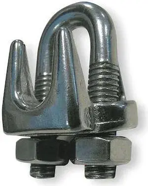 DAYTON 2VKH3 Wire Rope Clip,U-Bolt,1/4 In,304 SS