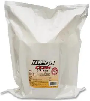 2XL TXL L420 Gym Wipes Mega Roll Refill, 8 x 8, White, 1200/Roll, PK2
