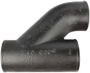 ZORO SELECT 221656 Wye Upright Wye, 4" Pipe, Female Socket, Cast Iron, 0 psi