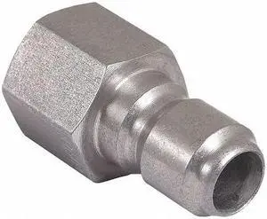 ZORO SELECT 17-0006 Quick Connect Plug,Female,3/8 F x 3/8 In