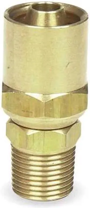 SPEEDAIRE 6X424 Hose End,For ID 3/8 In,3/8 In NPT,Brass