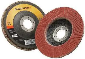 3M CUBITRON II 967A Flap Disc,T27,4-1/2in. x 7/8in.,60