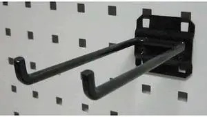 ZORO SELECT 5TPL3 Double Rod Pegboard Hook,5-3/4 In,PK5